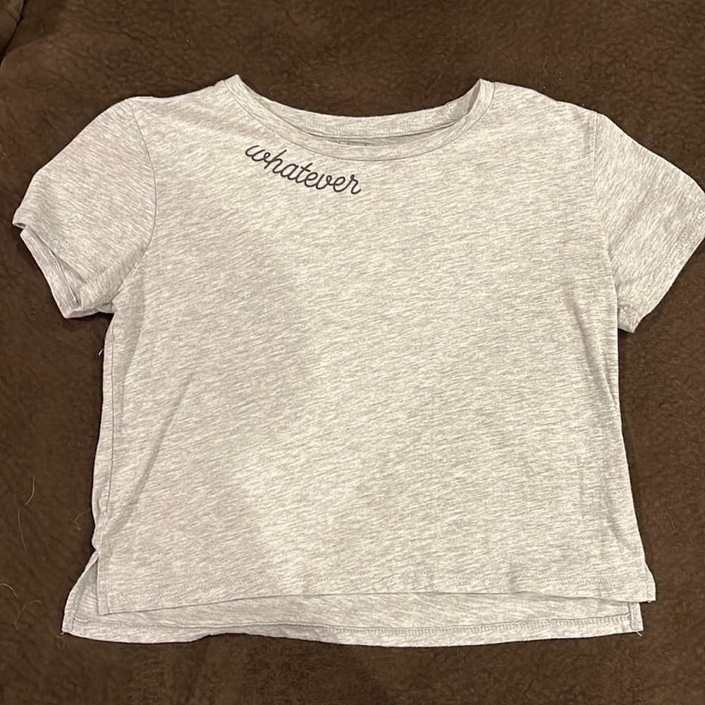 Freeze grey “whatever” crop top!
